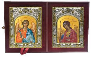 Складень Ангел Хранитель и Михаил архангел