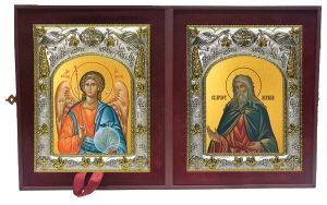 Складень Ангел Хранитель и Авраам праотец