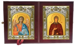 Складень Ангел Хранитель и София Суздальская, преподобная