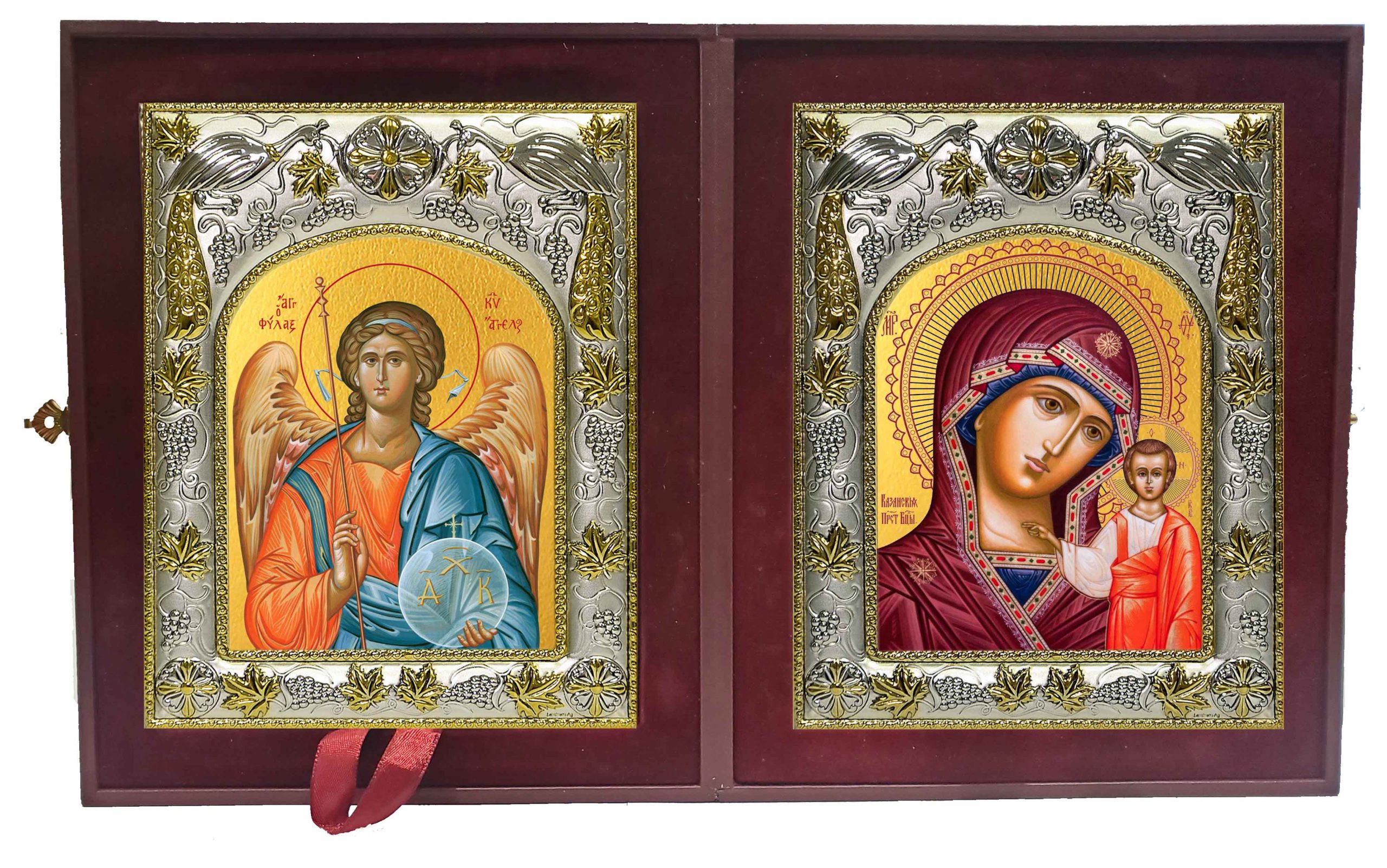 Складень Ангел Хранитель и Казанская икона Божией Матери