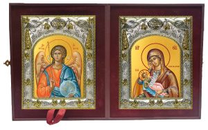 Складень Ангел Хранитель и Утоли мои печали, икона Божией Матери
