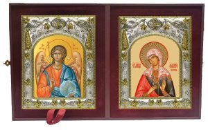 Складень Ангел Хранитель и Калиса Коринфская мученица