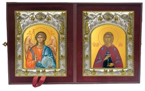 Складень Ангел Хранитель и Иулия (Юлия) Карфагенская, Корсиканская, мученица