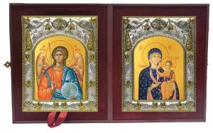Складень Ангел Хранитель и Ченстоховская икона Божией Матери