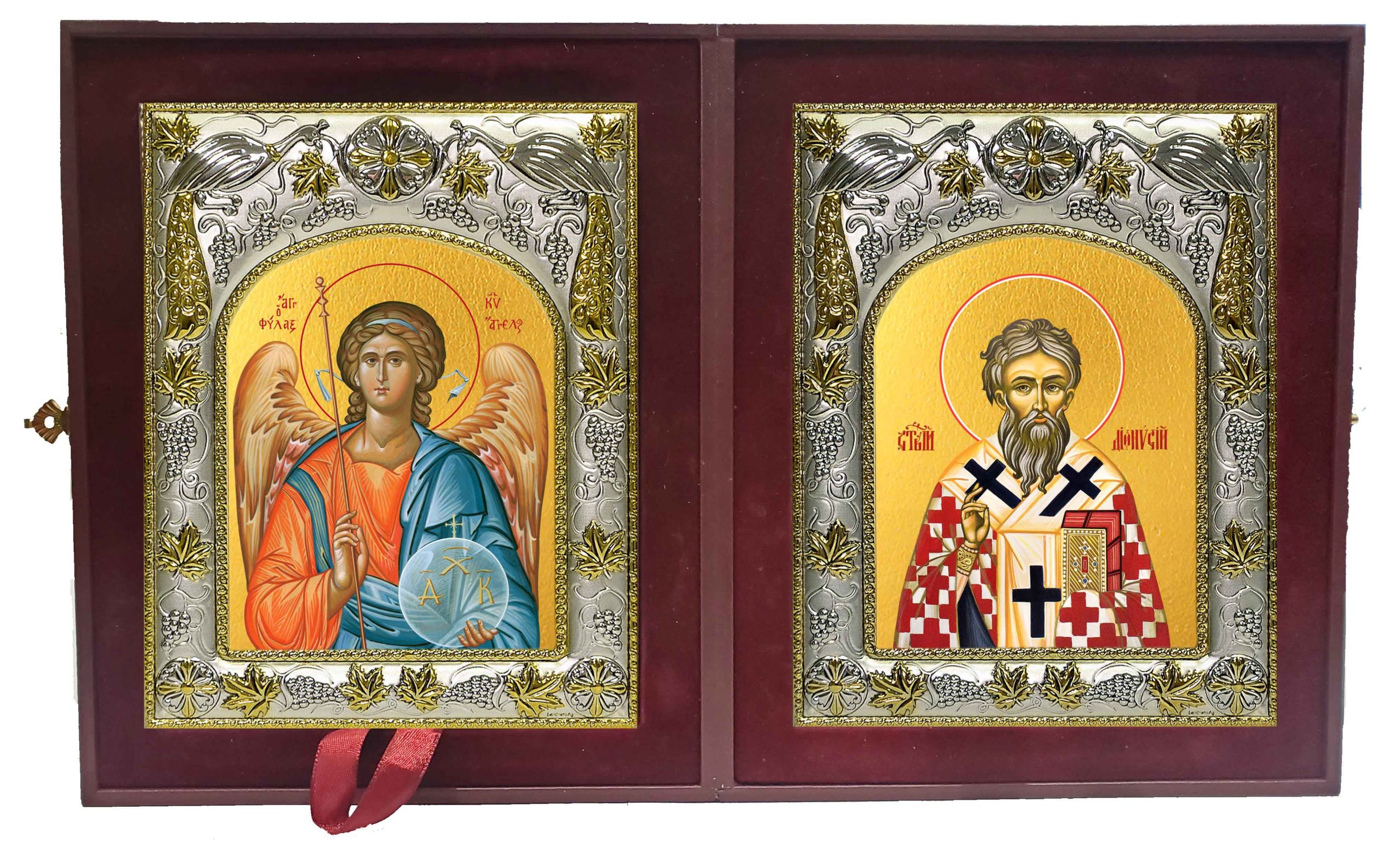 Складень Ангел Хранитель и Дионисий Ареопагит, священномученик