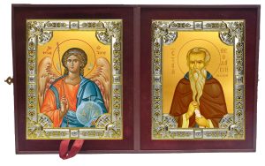 Складень Ангел Хранитель и Феодосий Великий император