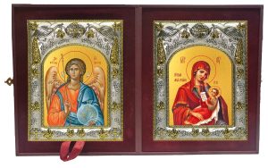 Складень Ангел Хранитель и Утоли мои печали, икона Божией Матери