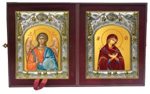 Складень Ангел Хранитель и Семистрельная икона Божией Матери