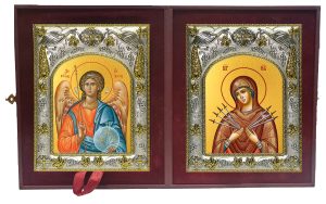 Складень Ангел Хранитель и Семистрельная икона Божией Матери