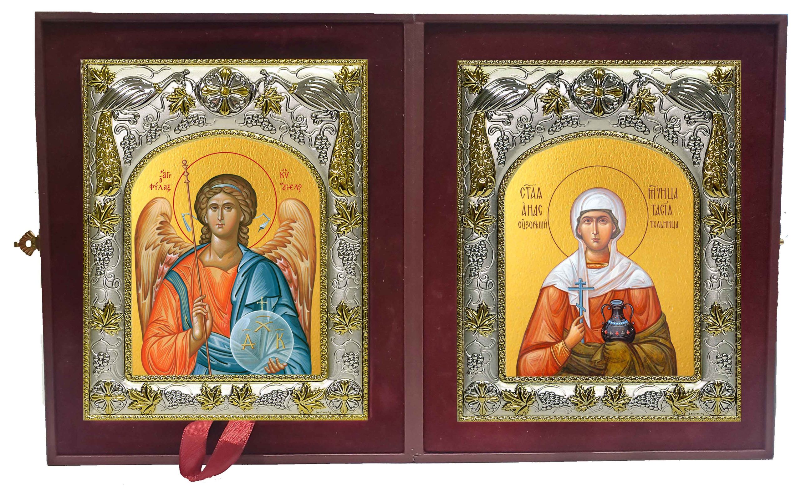 Складень Ангел Хранитель и Анастасия Узорешительница