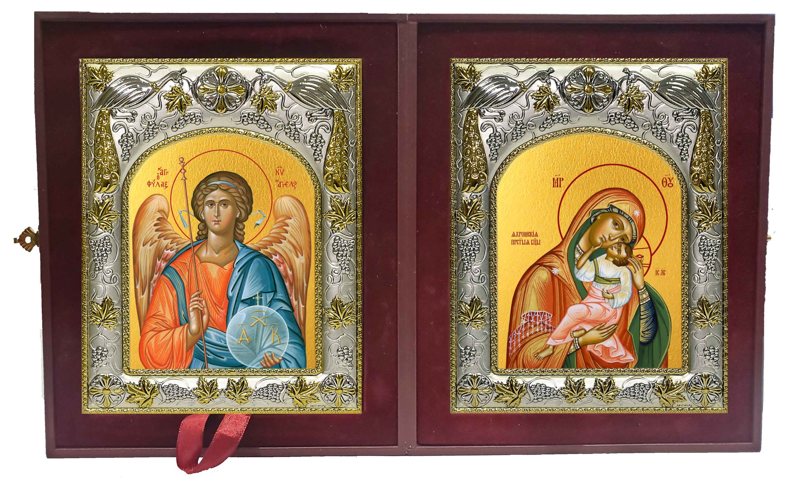 Складень Ангел Хранитель и Яхромская икона Божией Матери