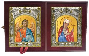 Складень Ангел Хранитель и Екатерина великомученица