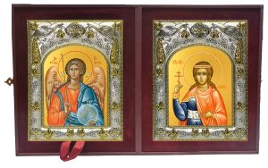 Складень Ангел Хранитель и Василисса Никомидийская мученица
