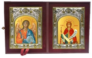 Складень Ангел Хранитель и Екатерина великомученица