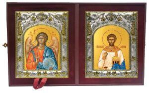 Складень Ангел Хранитель и Лаврентий Римский архидиакон мученик