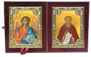 Складень Ангел Хранитель и Сергий (Сергей) Радонежский преподобный