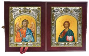 Складень Ангел Хранитель и Господь Вседержитель