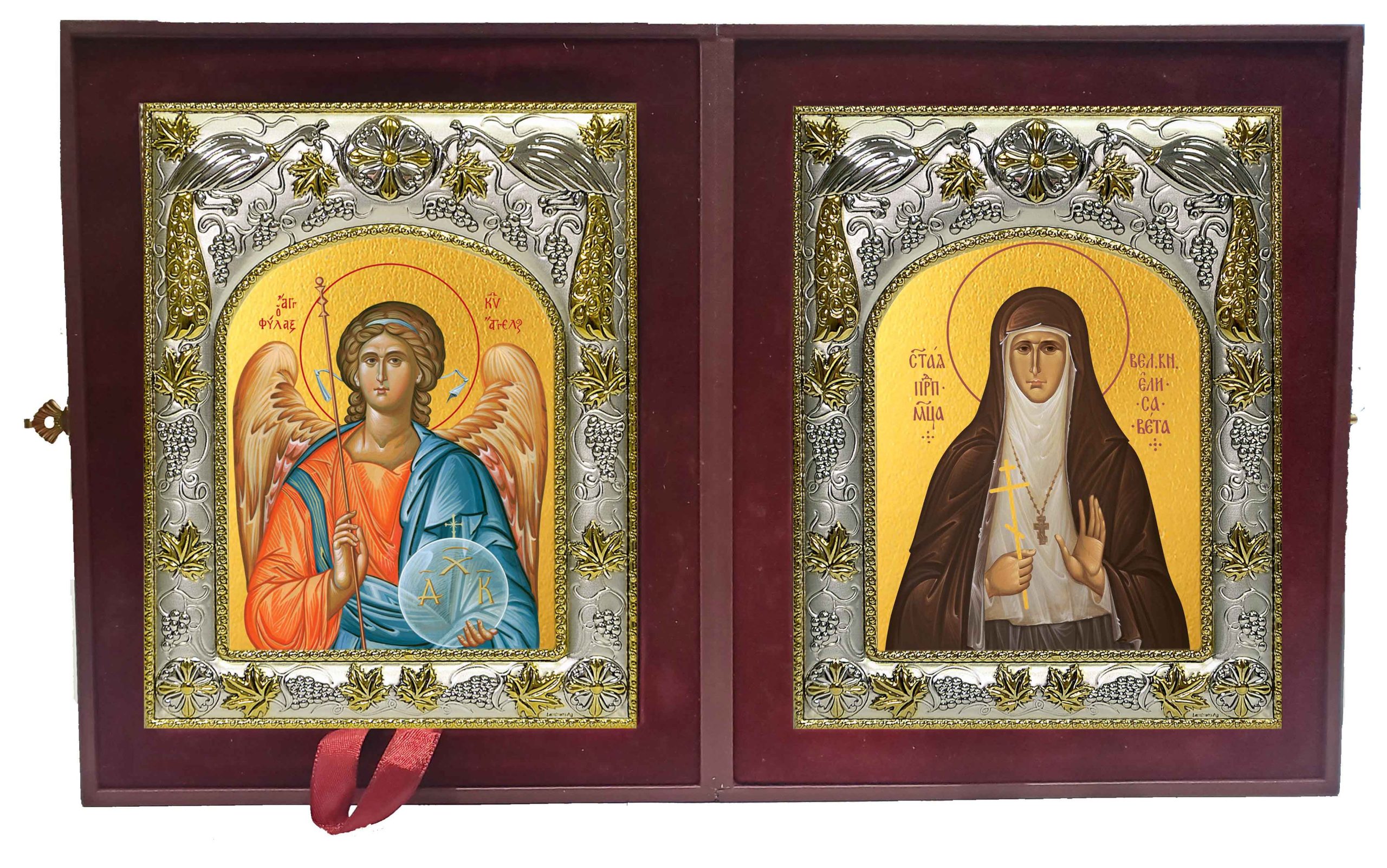 Складень Ангел Хранитель и Елизавета(Елисавета) преподобномученица, великая княгиня