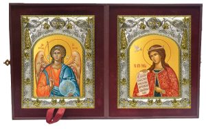 Складень Ангел Хранитель и Ксения преподобная