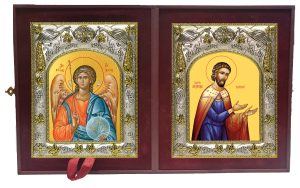 Складень Ангел Хранитель и Александр Сидский