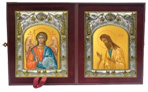 Складень Ангел Хранитель и Иоанн (Иван) Предтеча, Креститель Господень
