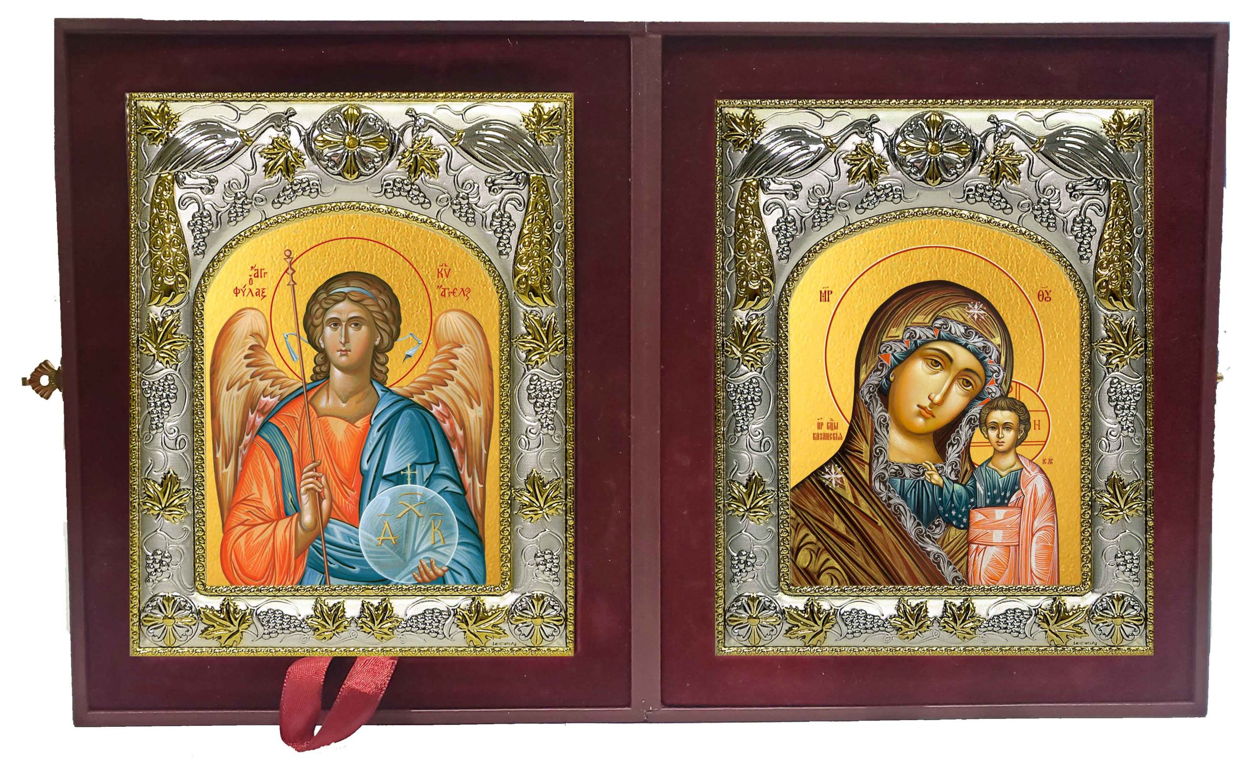 Складень Ангел Хранитель и Казанская икона Божией Матери
