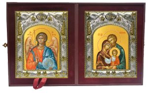 Складень Ангел Хранитель и Святое Семейство