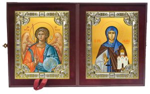 Складень Ангел Хранитель и Ангелина Сербская Блаженная