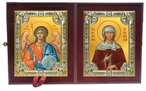 Складень Ангел Хранитель и Ксения Петербургская(Петербужская) блаженная
