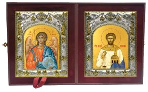 Складень Ангел Хранитель и Лаврентий Римский архидиакон, мученик