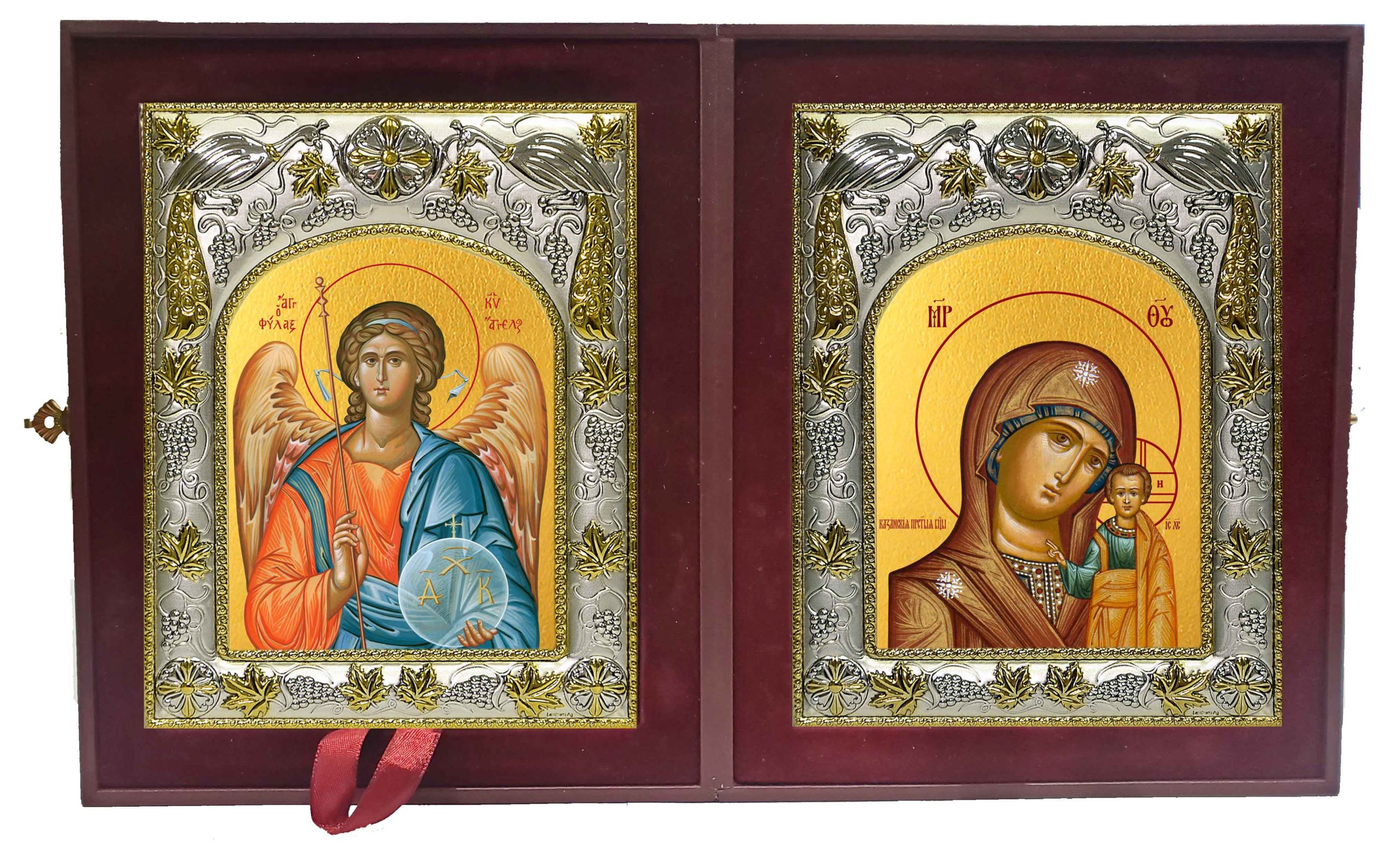 Складень Ангел Хранитель и Казанская икона Божией Матери