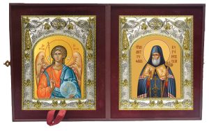 Складень Ангел Хранитель и Митрофан Воронежский чудотворец, святитель