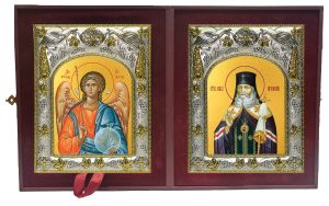 Складень Ангел Хранитель и Лука святитель, исповедник, архиепископ Крымский