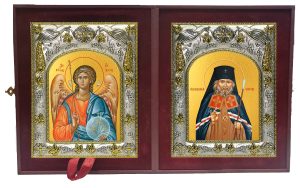 Складень Ангел Хранитель и Иоанн (Иван) Шанхайский и Сан-Францисский святитель, чудотворец