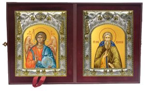 Складень Ангел Хранитель и Сергий (Сергей) Радонежский преподобный