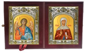 Складень Ангел Хранитель и Виктория Коринфская