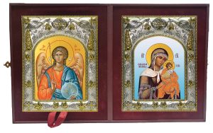 Складень Ангел Хранитель и Цареградская икона Божией Матери