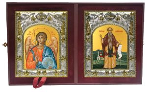Складень Ангел Хранитель и Евфимий Великий преподобный