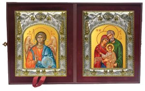 Складень Ангел Хранитель и Святое Семейство