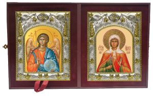 Складень Ангел Хранитель и Ирина Египетская, мученица