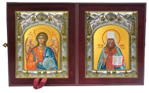 Складень Ангел Хранитель и Владимир (Богоявленский) митрополит Киевский