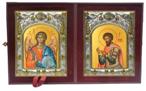 Складень Ангел Хранитель и Феодор (Фёдор) Стратилат великомученик
