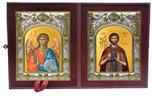 Складень Ангел Хранитель и Евфросин Палестинский, повар, преподобный