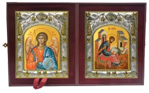 Складень Ангел Хранитель и Лука апостол