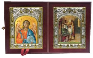 Складень Ангел Хранитель и Сампсон Странноприимец преподобный
