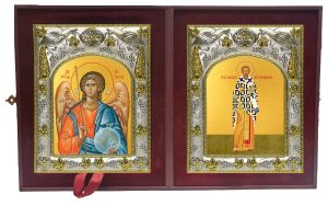 Складень Ангел Хранитель и Александр Иерусалимский