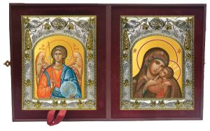 Складень Ангел Хранитель и Умиление, икона Божией Матери