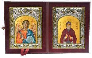 Складень Ангел Хранитель и Лаврентий Черниговский (Проскура), преподобный