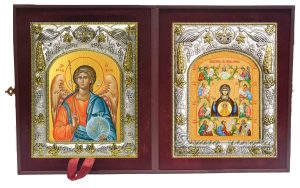 Складень Ангел Хранитель и Курско-Коренная икона Божией Матери (Знамение)