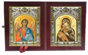 Складень Ангел Хранитель и Владимирская икона Божией Матери